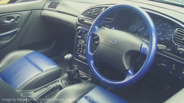 The interior of a Ford Mondeo ST200