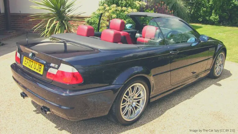 A black BMW E46 M3 Cabriolet