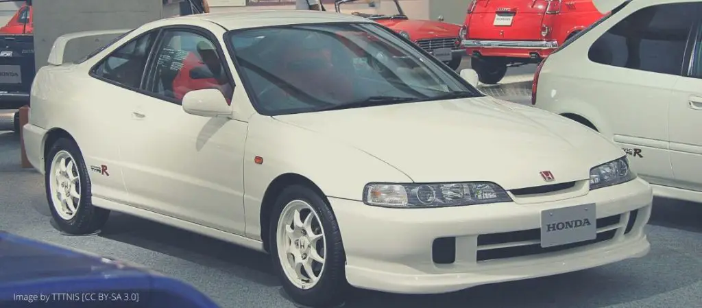 A white Honda Integra Type R DC2