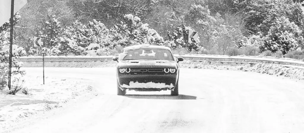 A Dodge in snowy conditions