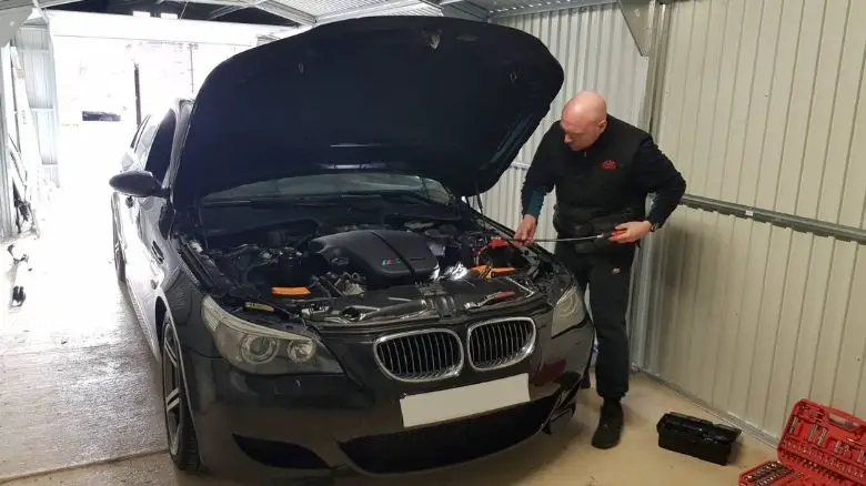 Preventative maintenance on a BMW