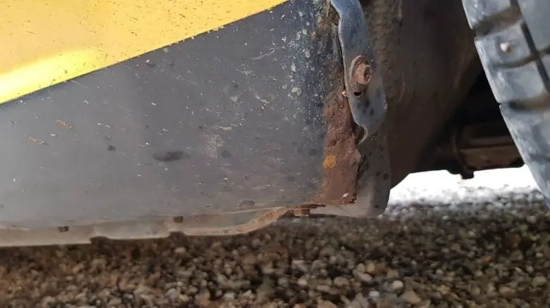 Rust near rear wheel arch