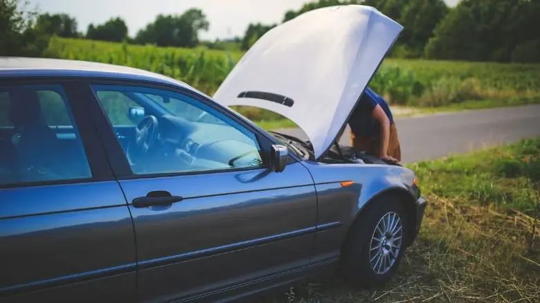 Broken down BMW