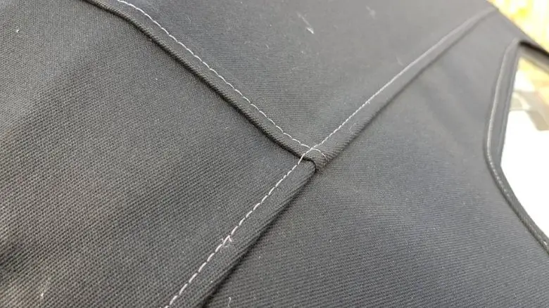 Soft top stitching