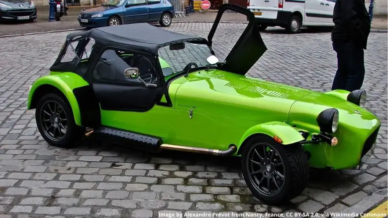 Caterham with hood up