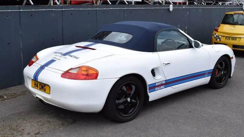 Porsche Boxster with a Martini Racing stripe