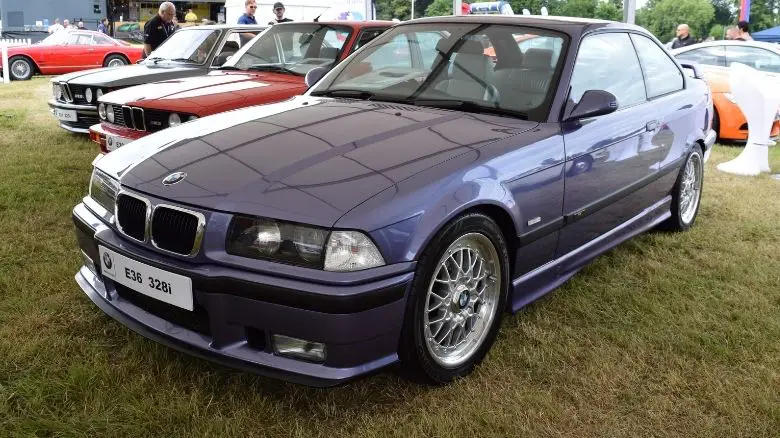 BMW 328i in purple