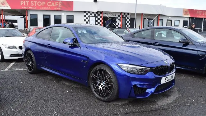 A blue BMW M4