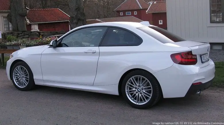 A white BMW 220d