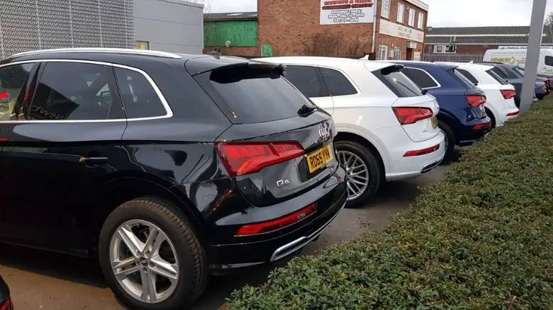 A row of Audi SUVs