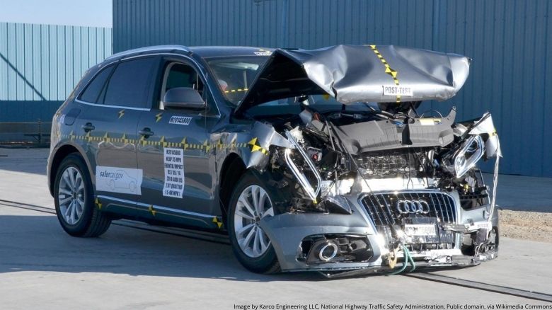 Audi Q5 after a crash test