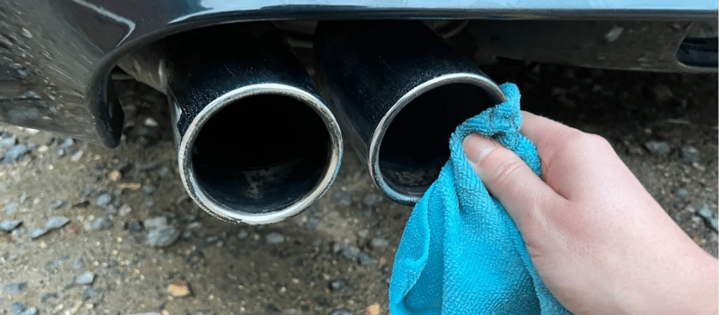 How to clean exhaust tips