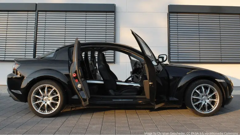 Mazda RX-8 with doors open