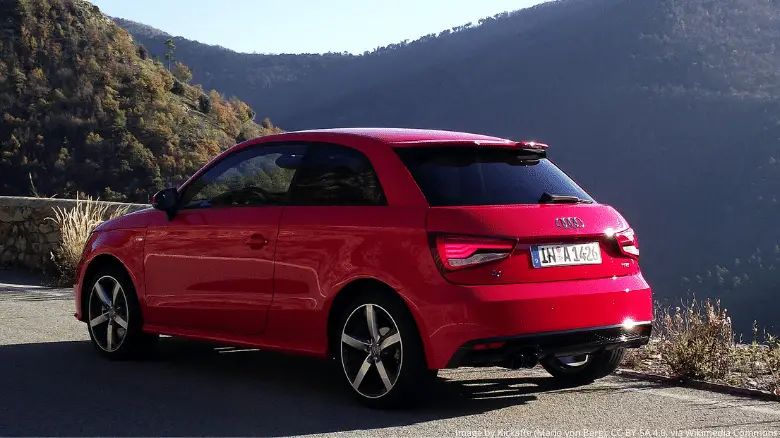 A red Audi A1