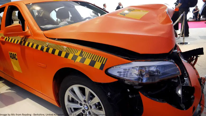 BMW F10 after a crash test