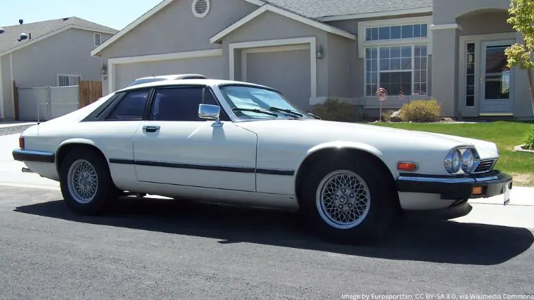 A white Jaguar XJS