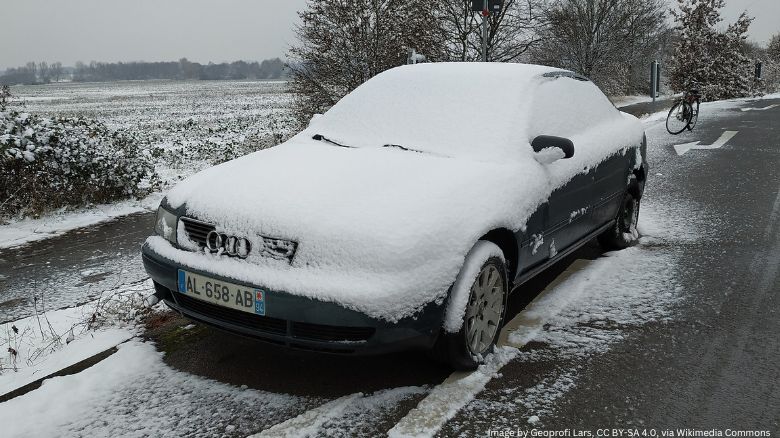 Audi in the snow