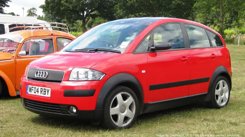 A red Audi A2