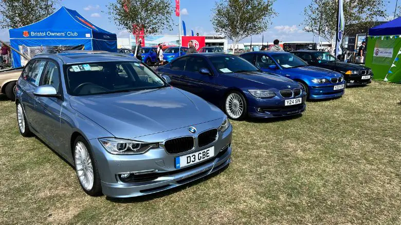 BMWs at a classic car show