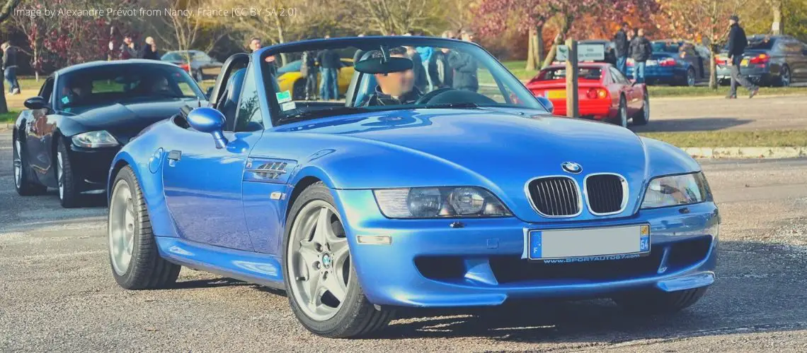 A blue BMW Z3